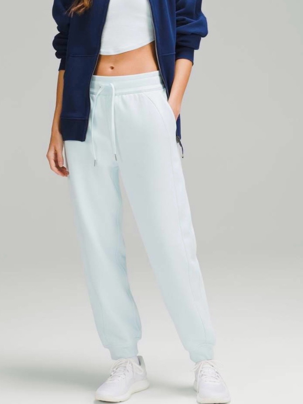 lululemon Scuba High Rise Jogger In Heathered Blue Linen